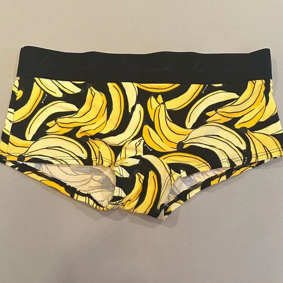 PINK Victoria's Secret Black and Yellow Banana Print Panties - Picture 1 of 5